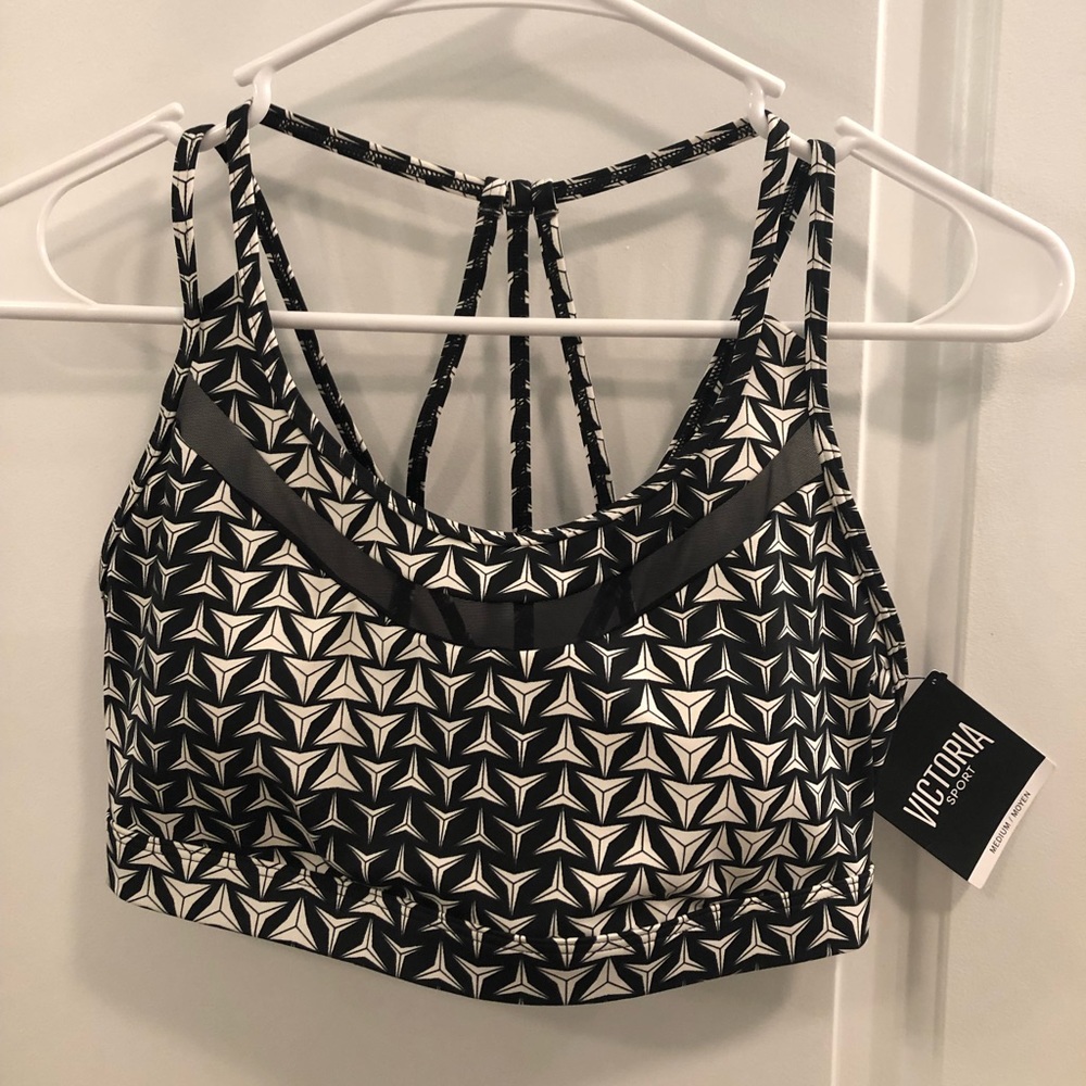 Victoria Secret Sports Bra Black & White